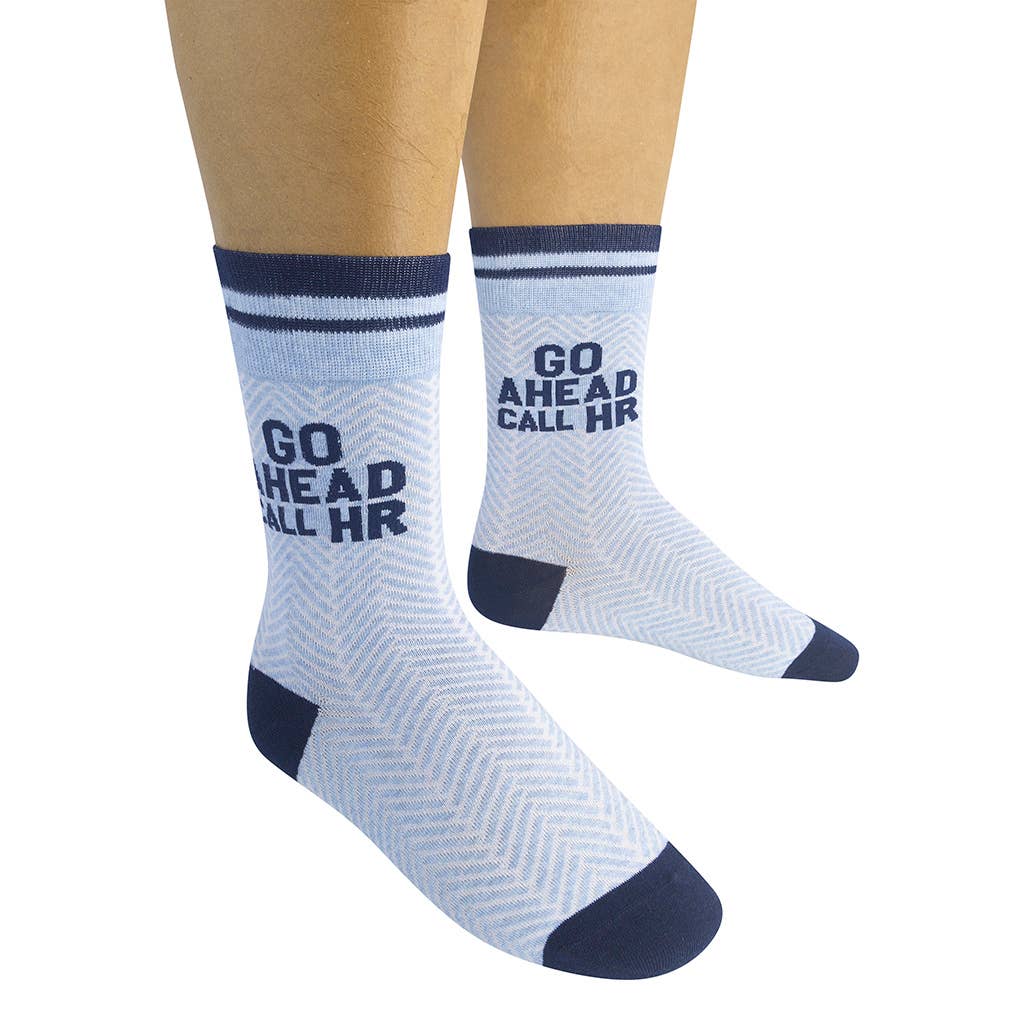 Go Ahead Call HR Socks | Funny Unisex Socks | Fun Socks - HER Home Design Boutique